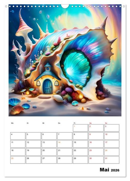 Produktbild: Zauberhafte Muschelh&auml;user (Wandkalender 2026 DIN A3 hoch), CALVENDO Monatskalender