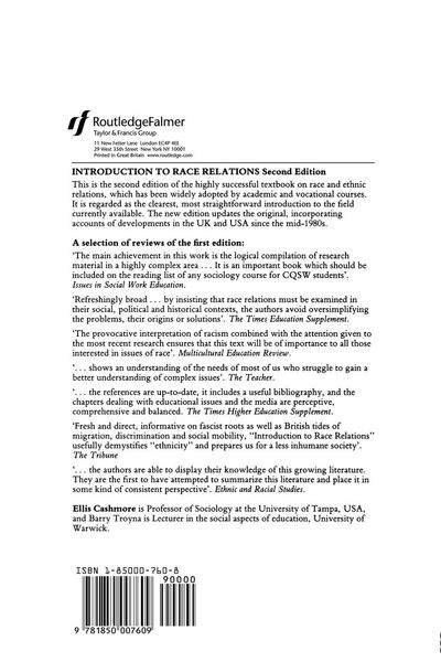 Produktbild: Introduction To Race Relations