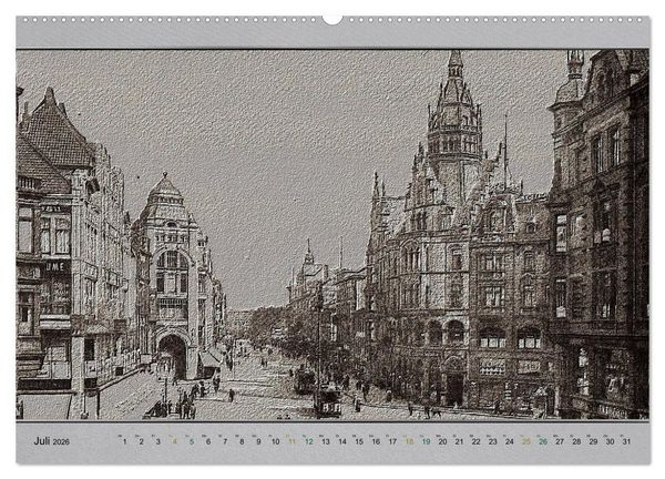 Produktbild: Hannover, alte Aufnahmen neu interpretiert. (hochwertiger Premium Wandkalender 2026 DIN A2 quer), Kunstdruck in Hochglanz