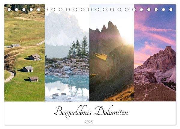 Produktbild: Bergerlebnis Dolomiten (Tischkalender 2026 DIN A5 quer), CALVENDO Monatskalender