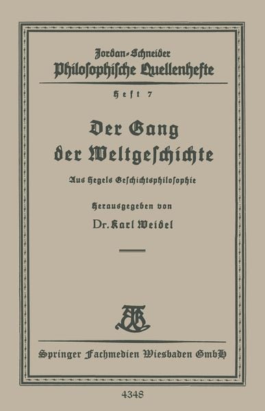 Produktbild: Der Gang der Weltgeschichte