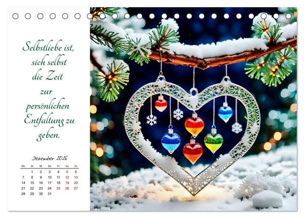 Produktbild: Dein Jahr gef&uuml;llt mit Selbstliebe (Tischkalender 2026 DIN A5 quer), CALVENDO Monatskalender