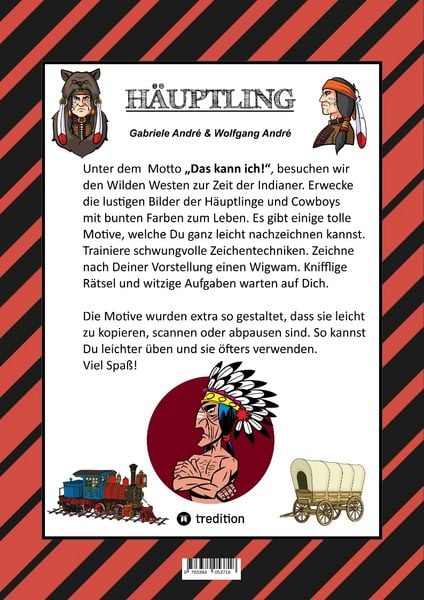 Produktbild: CRAFTBOOK - H&Auml;UPTLING - INDIANER - WIGWAM - PFERDE - TOMAHAWKS - TIPI - EISENBAHN - MALMOTIVE - KNIFFLIGE R&Auml;TSEL - TUTORIAL - LUSTIGE AUFGABEN