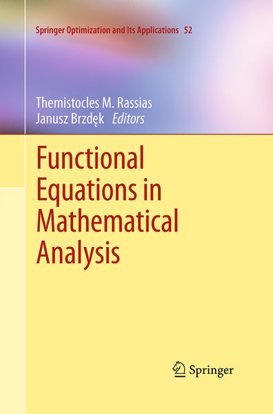 Produktbild: Functional Equations in Mathematical Analysis