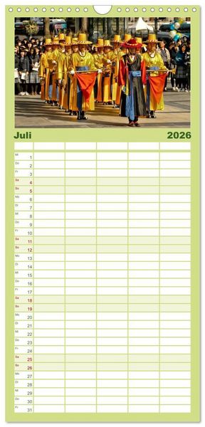 Produktbild: Familienplaner 2026 - S&uuml;dkorea - Hightech und viel Tradition mit 5 Spalten (Wandkalender, 21 x 45 cm) CALVENDO