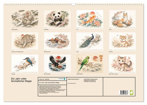 Produktbild: Ein Jahr voller fern&ouml;stlicher Magie (Wandkalender 2027 DIN A2 quer), CALVENDO Monatskalender