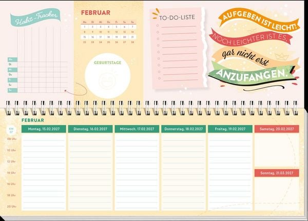 Produktbild: Tischkalender 2027 quer: Nutze den Tag! Es sei denn, er ist bl&ouml;d, dann nutze den n&auml;chsten