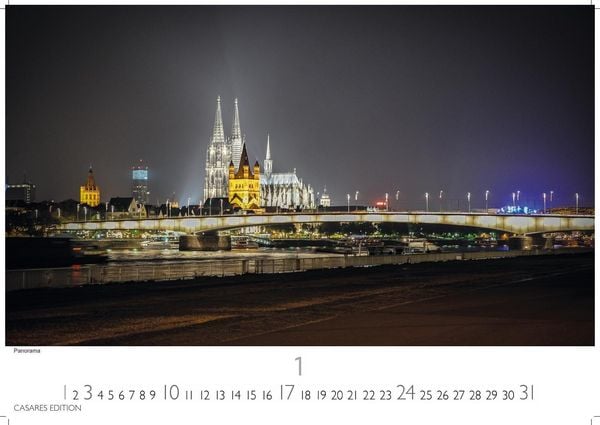 Produktbild: K&ouml;ln Kalender 2027 &ndash; Wandkalender | Fotokalender Deutschland 50x35cm &ndash; beeindruckende Fotos vom Dom, Rhein & Altstadt, gro&szlig;formatig, hochwertigl verarbeitet