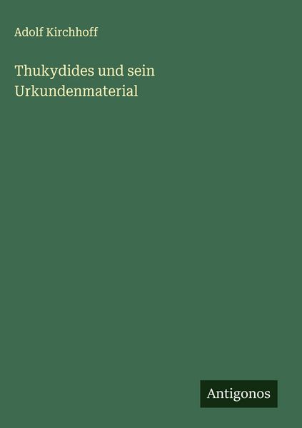 Produktbild: Thukydides und sein Urkundenmaterial
