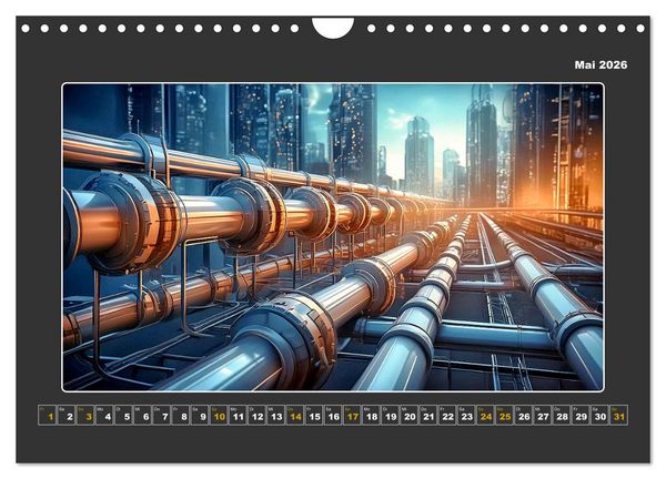 Produktbild: Zukunftsvision Megacity (Wandkalender 2026 DIN A4 quer), CALVENDO Monatskalender
