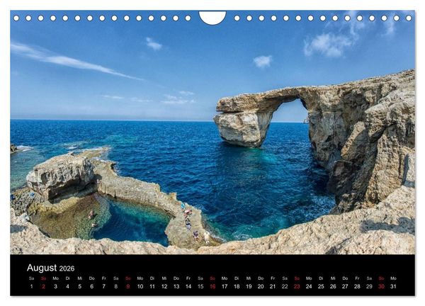 Produktbild: Malta & Gozo (Wandkalender 2026 DIN A4 quer), CALVENDO Monatskalender