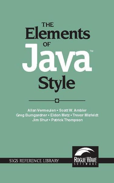 Produktbild: The Elements of Java Style