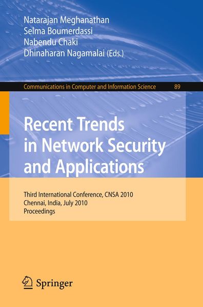 Produktbild: Recent Trends in Network Security and Applications