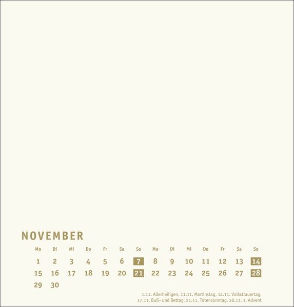 Produktbild: Premium-Bastelkalender gold mittel 2027