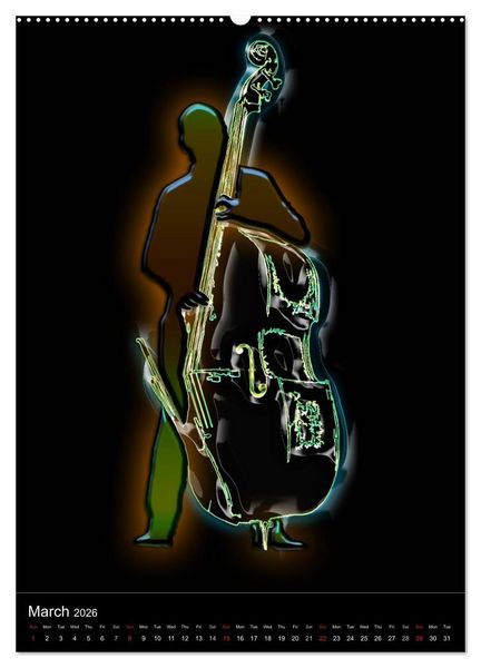 Produktbild: Jazz Over Time (High Quality Premium Wall Calendar 2026 DIN A2 portrait),CALVENDO 12 Month Wall Calendar