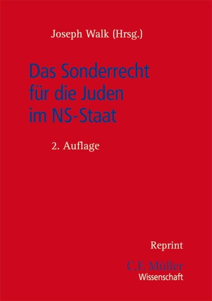 Produktbild: Das Sonderrecht f&uuml;r die Juden im NS-Staat