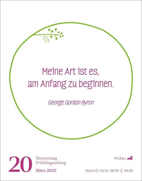 'Heute ist dein Tag! Tagesabreißkalender 2025 - 313 positive Zitate für 