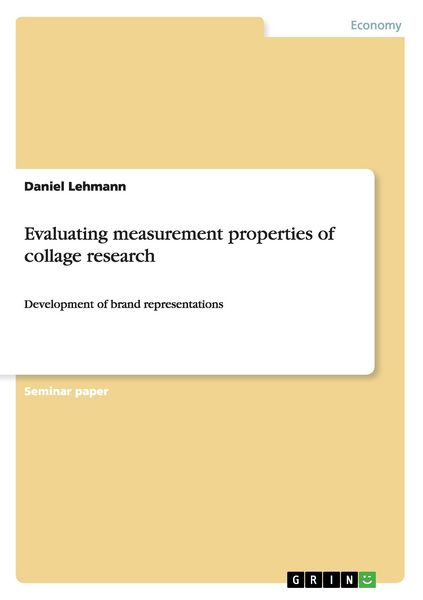 Produktbild: Evaluating measurement properties of collage research