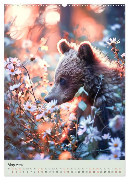 Produktbild: Baby Wildlife (High Quality Premium Wall Calendar 2026 DIN A2 portrait),CALVENDO 12 Month Wall Calendar
