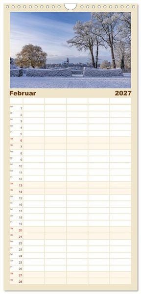 Produktbild: Familienplaner 2027 - Zwischen See und Himmel - Waren (M&uuml;ritz) im Wandel der Jahreszeiten mit 5 Spalten (Wandkalender, 21 x 45 cm) CALVENDO