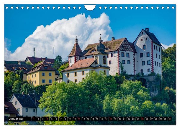 Produktbild: Unterwegs auf der fr&auml;nkischen Burgenstra&szlig;e (Wandkalender 2026 DIN A4 quer), CALVENDO Monatskalender