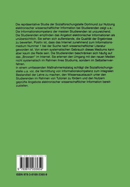 Produktbild: Elektronische Information in der Hochschulausbildung