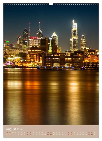 Produktbild: PHILADELPHIA Besondere Augenblicke erleben (Wandkalender 2026 DIN A2 hoch), CALVENDO Monatskalender