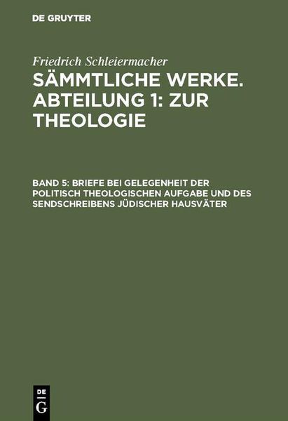 Produktbild: Briefe bei Gelegenheit der politisch theologischen Aufgabe und des Sendschreibens j&uuml;discher Hausv&auml;ter