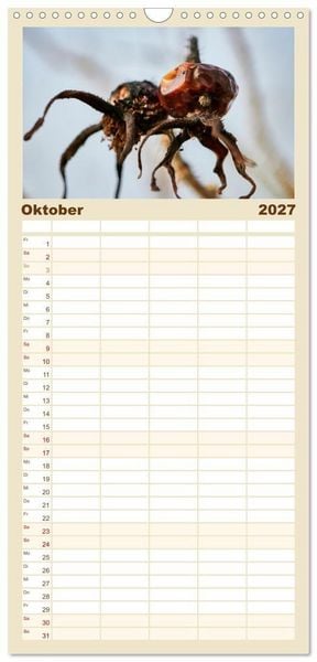Produktbild: Familienplaner 2027 - Verbl&uuml;hte Sch&ouml;nheiten mit 5 Spalten (Wandkalender, 21 x 45 cm) CALVENDO