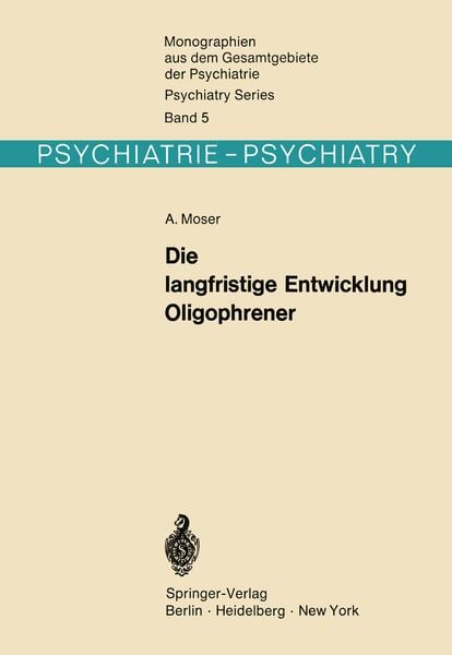 Produktbild: Die langfristige Entwicklung Oligophrener
