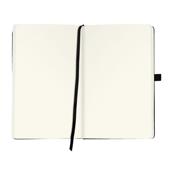 Produktbild: Herlitz Notizbuch Classic A5 96 Blatt blanko schwarz mit Leseband und Falttasche my.book