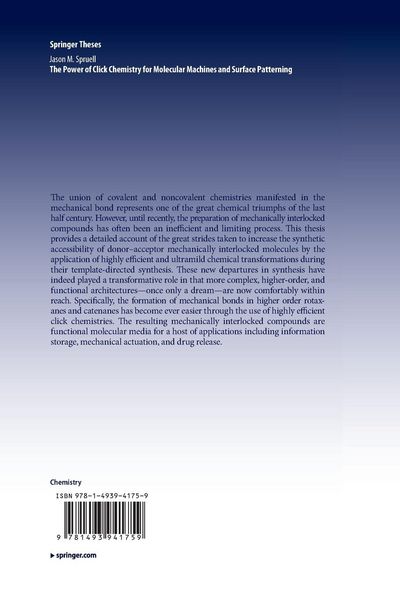 Produktbild: The Power of Click Chemistry for Molecular Machines and Surface Patterning