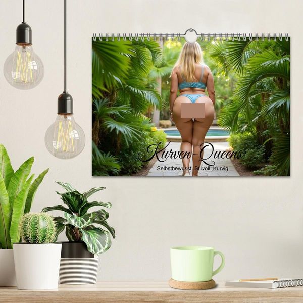 Produktbild: Kurven-Queens &ndash; Selbstbewusst. Stilvoll. Sexy. (Wandkalender 2027 DIN A4 quer), CALVENDO Monatskalender