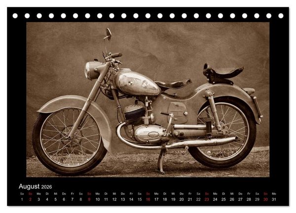 Produktbild: Motorrad Oldtimer aus &Ouml;sterreich (Tischkalender 2026 DIN A5 quer), CALVENDO Monatskalender