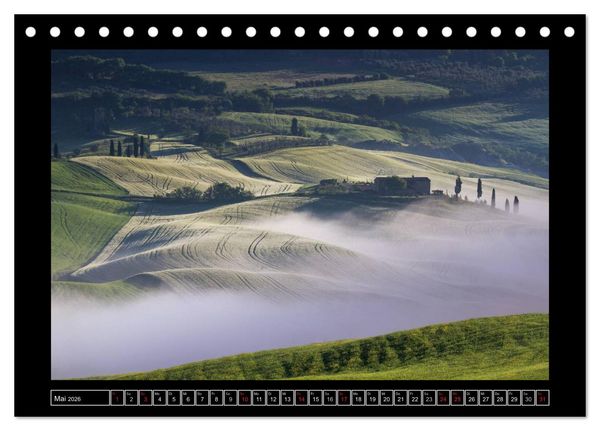 Produktbild: Toskana - Die Magie des Val d'Orcia (Tischkalender 2026 DIN A5 quer), CALVENDO Monatskalender
