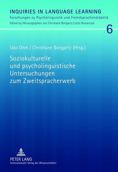 Produktbild: Soziokulturelle und psycholinguistische Untersuchungen zum Zweitspracherwerb