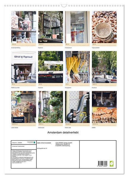 Produktbild: Amsterdam detailverliebt (Wandkalender 2026 DIN A2 hoch), CALVENDO Monatskalender
