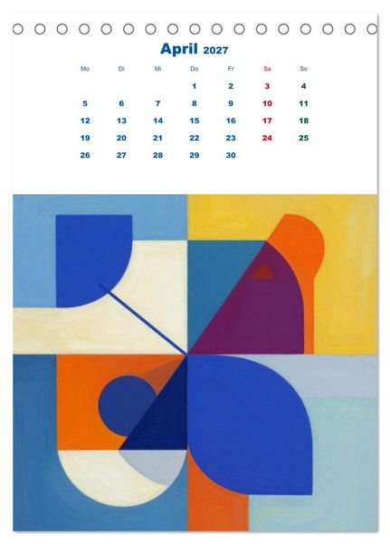 Produktbild: Minimal Art - Die Kunst des Weglassens + Farbfl&auml;chenmalerei - Reduktion als Ausdruck (Tischkalender 2027 DIN A5 hoch), CALVENDO Monatskalender