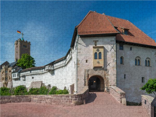 Produktbild: CALVENDO Puzzle Wartburg mit Zugbr&uuml;cke und Torhaus | 1000 Teile Lege-Gr&ouml;&szlig;e 64x48cm Foto-Puzzle f&uuml;r gl&uuml;ckliche Stunden