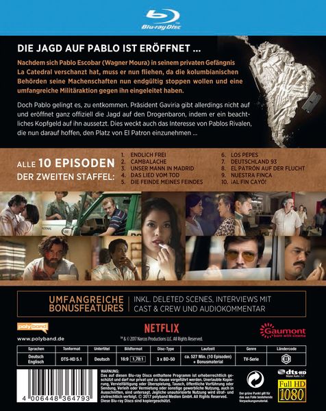 Produktbild: Narcos - Staffel 2 [3 BRs]