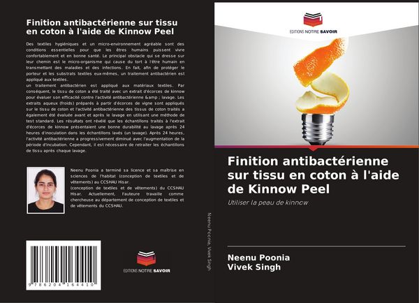 Produktbild: Finition antibact&eacute;rienne sur tissu en coton &agrave; l'aide de Kinnow Peel