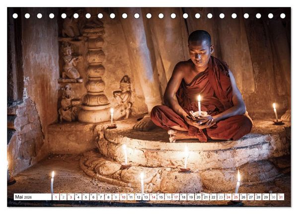 Produktbild: WUNDERVOLLES BAGAN (Tischkalender 2026 DIN A5 quer), CALVENDO Monatskalender