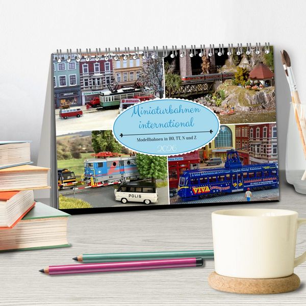 Produktbild: Miniaturbahnen international (Tischkalender 2026 DIN A5 quer), CALVENDO Monatskalender