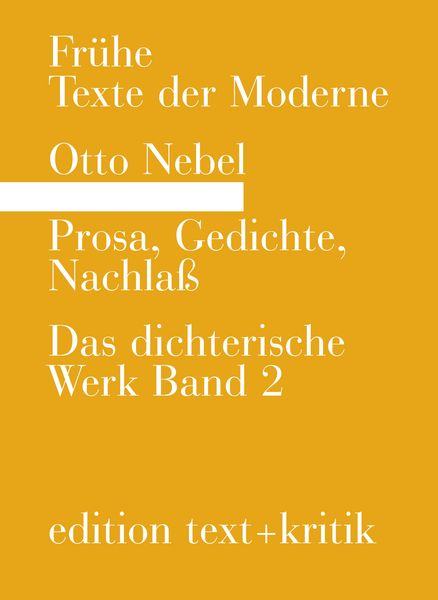 Produktbild: Prosa, Gedichte, Nachla&szlig;