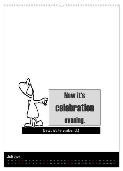 Produktbild: DENGLISCH durchs Jahr (hochwertiger Premium Wandkalender 2026 DIN A2 hoch), Kunstdruck in Hochglanz