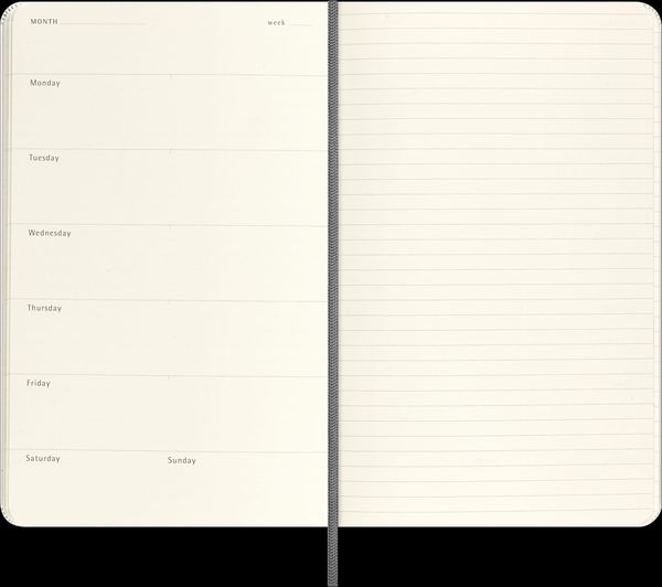 Produktbild: Moleskine der kleine Prinz Sammlerbox, liniertes Notizbuch L/A5 schwarz, undatierter 12-Monats-Notizkalender L/A5 fester Einband grau