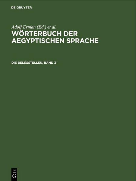 Produktbild: Die Belegstellen, Band 3