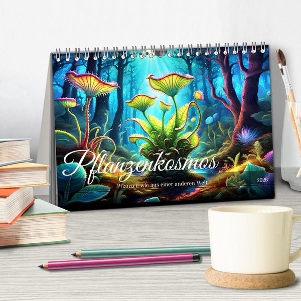Produktbild: Pflanzenkosmos - Pflanzen wie aus einer anderen Welt (Tischkalender 2026 DIN A5 quer), CALVENDO Monatskalender