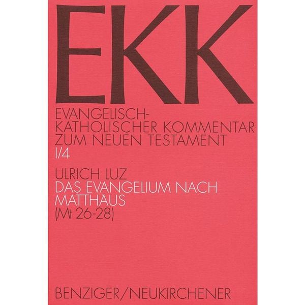 Produktbild: Evangelisch-Katholischer Kommentar zum Neuen Testament (EKK) / Das Evangelium nach Matth&auml;us