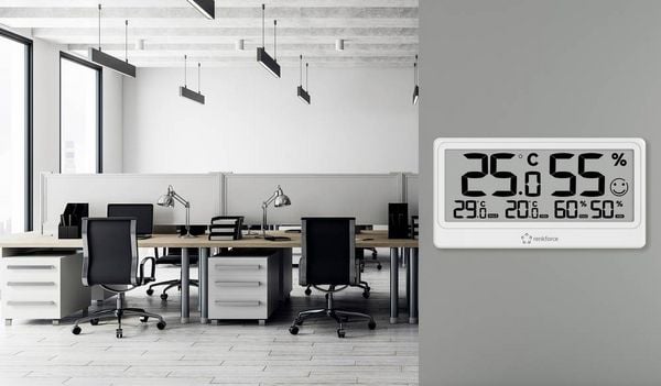 Produktbild: Renkforce RF-6416470 Thermo-/Hygrometer Wei&szlig; RF-6416470